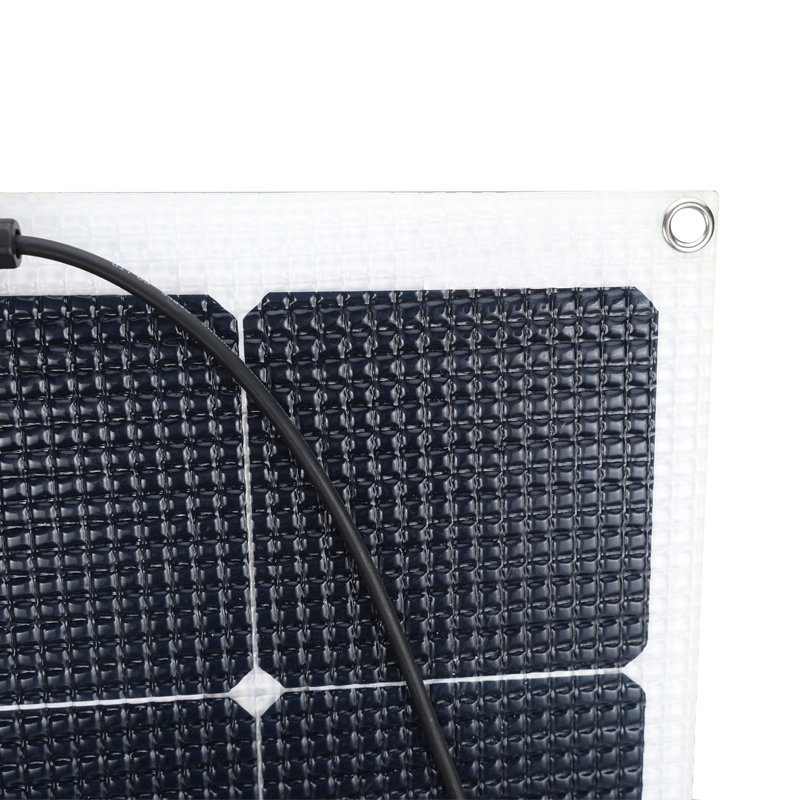 50W Waterproof Sunpower Monocrystalline Semi Flexible Bendable Solar Panel Kit Charger Off-grid For RV Boat Marine