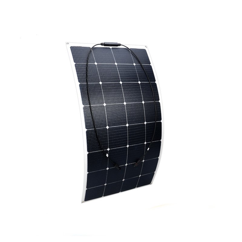 50W Waterproof Sunpower Monocrystalline Semi Flexible Bendable Solar Panel Kit Charger Off-grid For RV Boat Marine