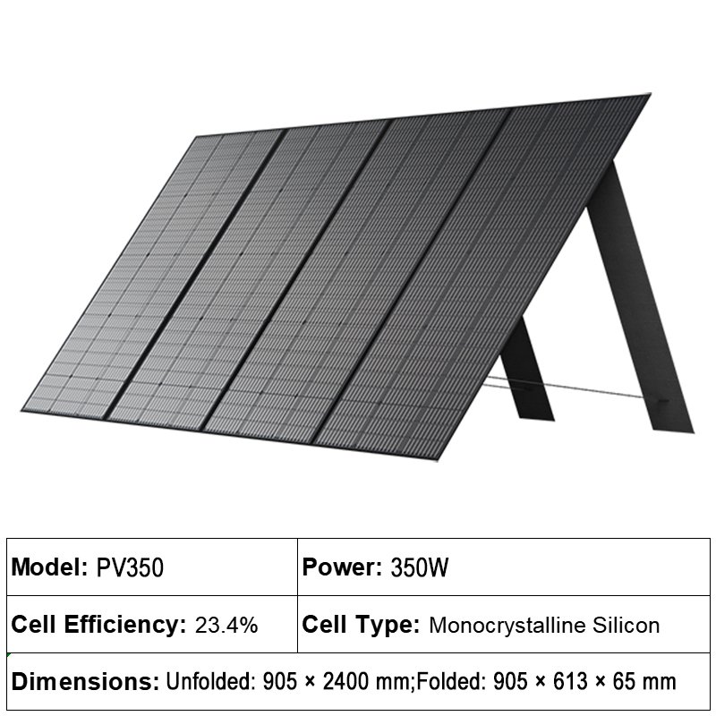 Bluetti 120W 200W 350W 420W Portable Flexible Foldable Solar Panel Monocrystalline Charger for Camping Power Station Generator