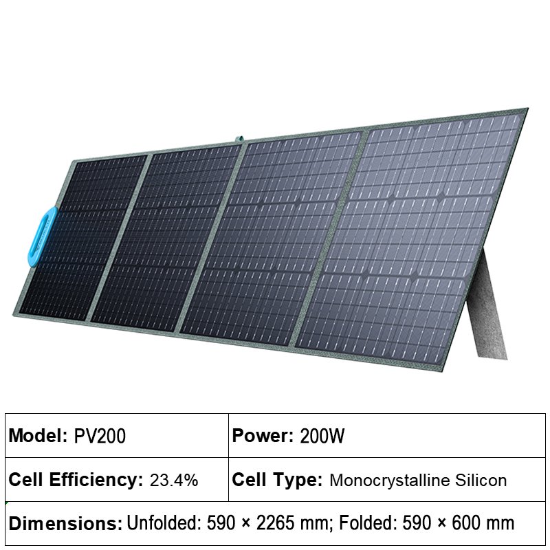 Bluetti 120W 200W 350W 420W Portable Flexible Foldable Solar Panel Monocrystalline Charger for Camping Power Station Generator
