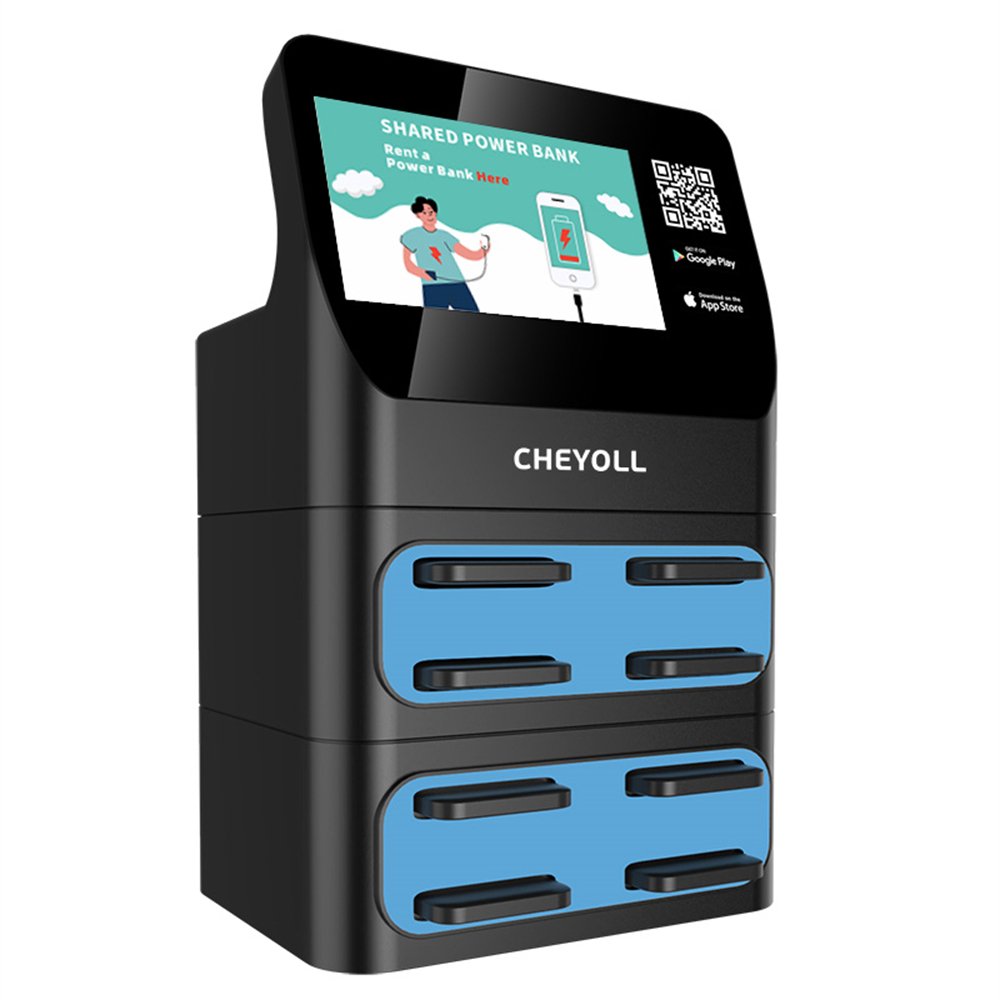 Customized Portable 6 slots rental power bank Travel Phone sharing Charging Power station powerbank rental replacement