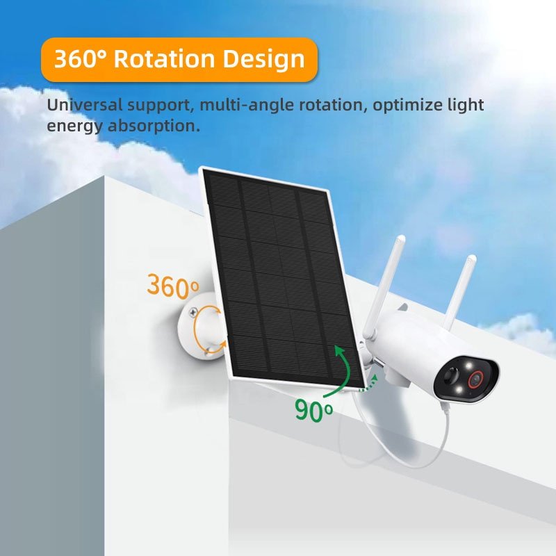 BUHESHUI 2-in-1 Solar Charging Panel with Battery for Nest Feeder Security Camera Energy Cell 3W