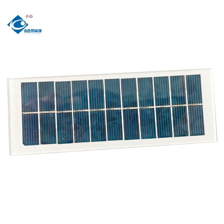Glass Laminated Solar Panel ZW-13248 Poly Photovoltaic Solar Panels 5.5V Mini Solar Panel Energy Charger 140mA