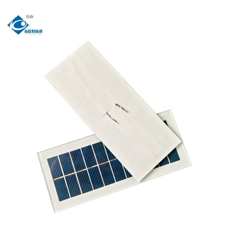 Glass Laminated Solar Panel ZW-13248 Poly Photovoltaic Solar Panels 5.5V Mini Solar Panel Energy Charger 140mA