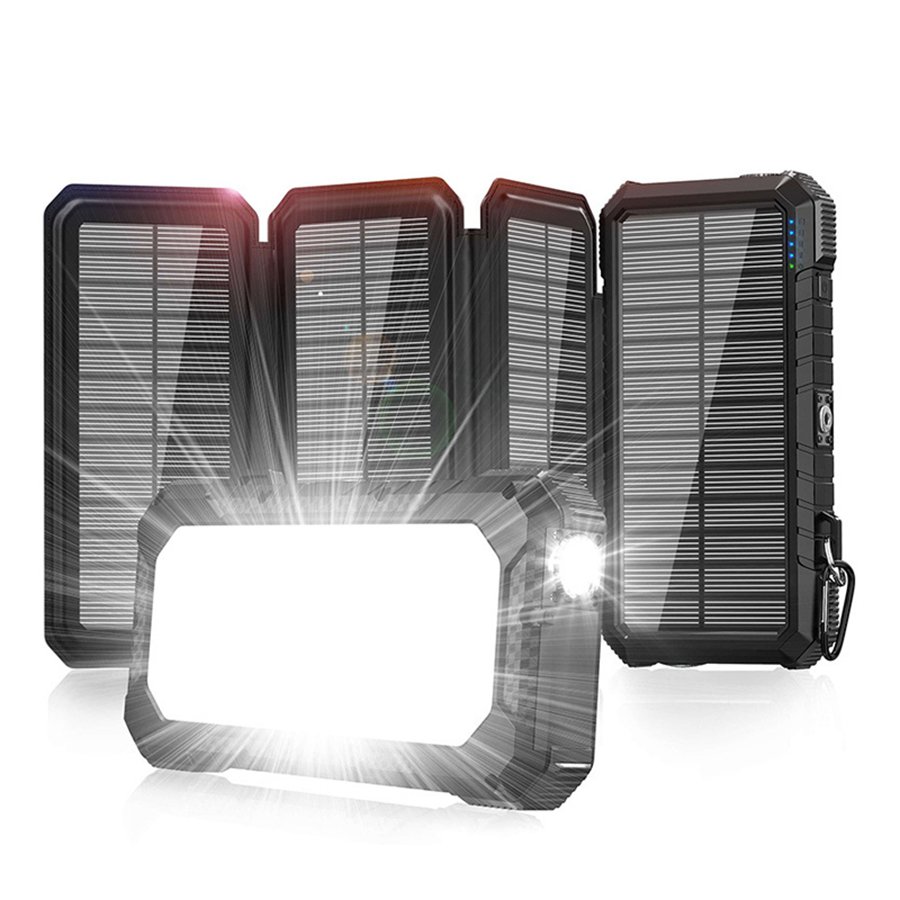 Multifunctional Portable Universal Outdoor Camping Waterproof Mobile Power Banks Large Capacity 20000mah Solar Charging Treasure