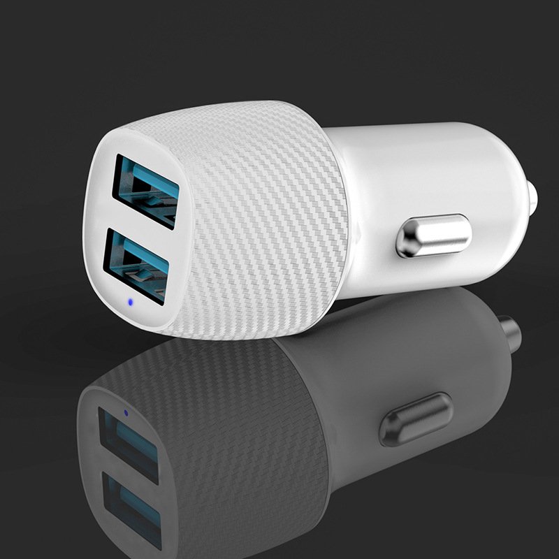 2024 The New QC3.0 Car Charger Is Suitable For Car Charging Fast Charging Carbon Fiber Car Fast Charger
