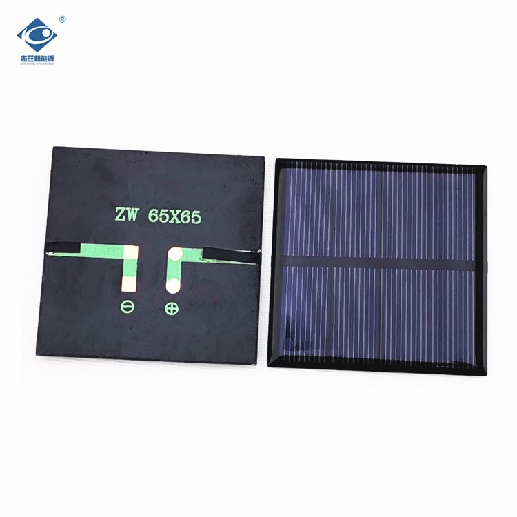 5V Lightweight Silicon Solar Panel ZW-6565 Residential Solar Power Panels 0.58W PET Solar Panel Charger