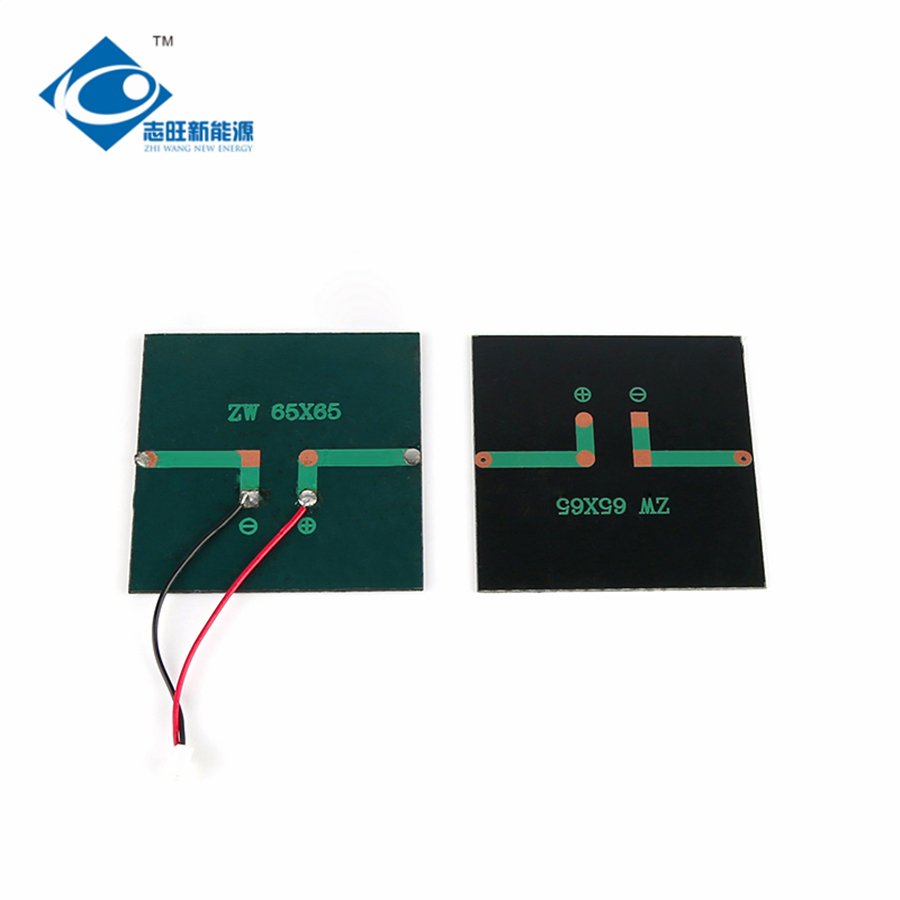 5V Lightweight Silicon Solar Panel ZW-6565 Residential Solar Power Panels 0.58W PET Solar Panel Charger