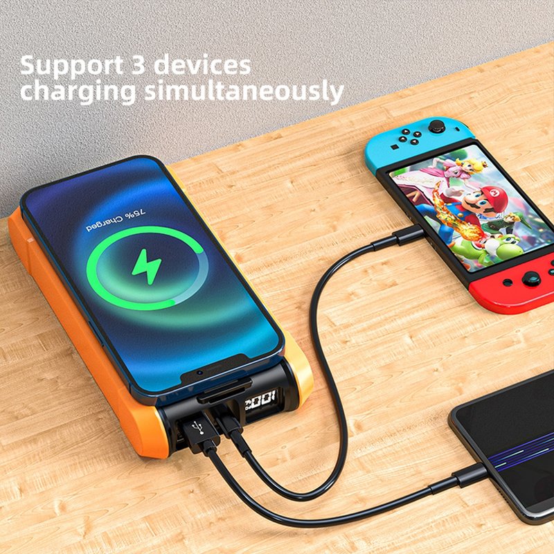 Electronics Product Solar Wireless charger Power Bank PD3.0 IP65 Camping Hiking Smart Rugged Phone Solar Power Bank 20000mah