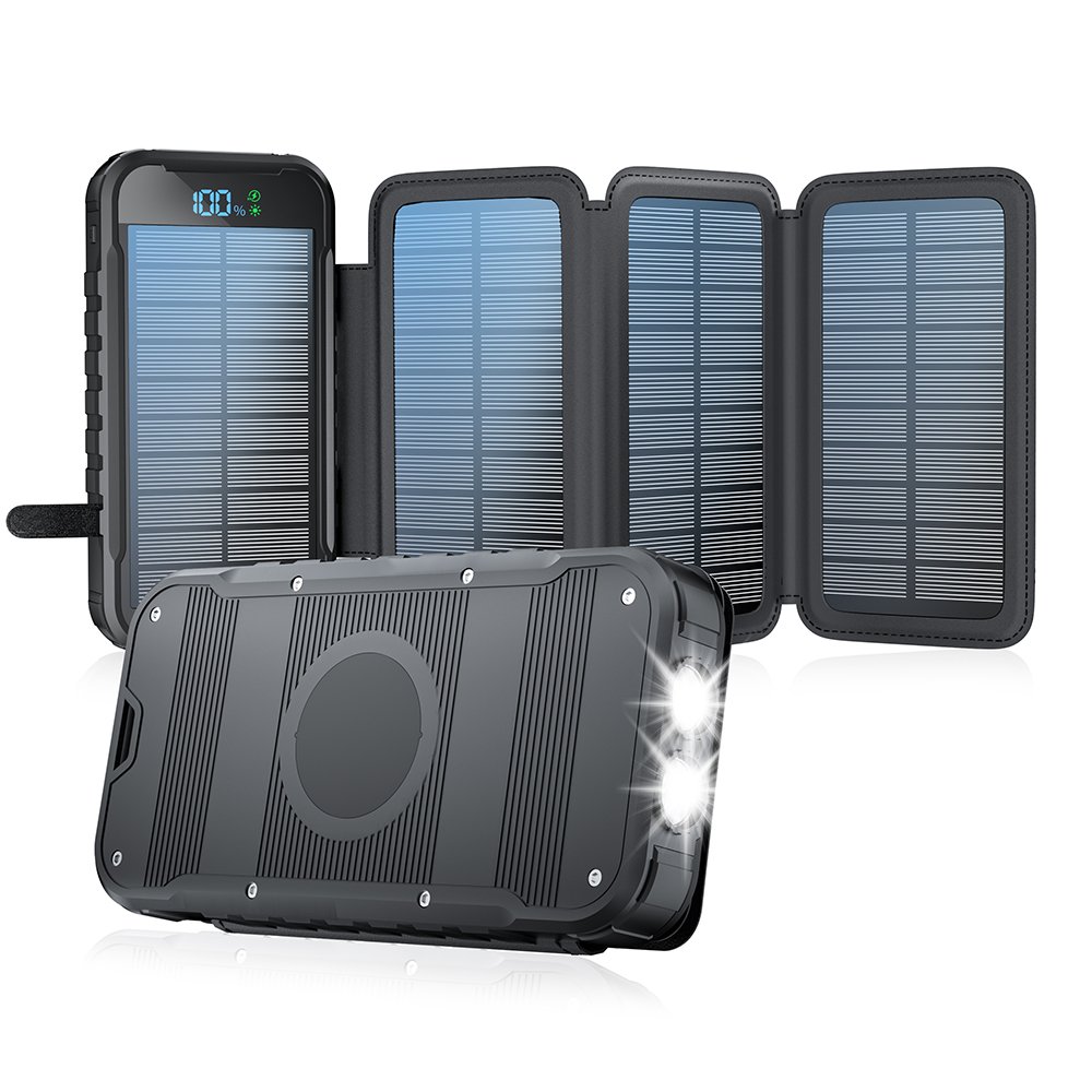 Xionel New Products 2024 Original Factory Large Capacity 27000mAh Dual USB Portable Solar Panel Charger Outdoor Solar PowerBanks