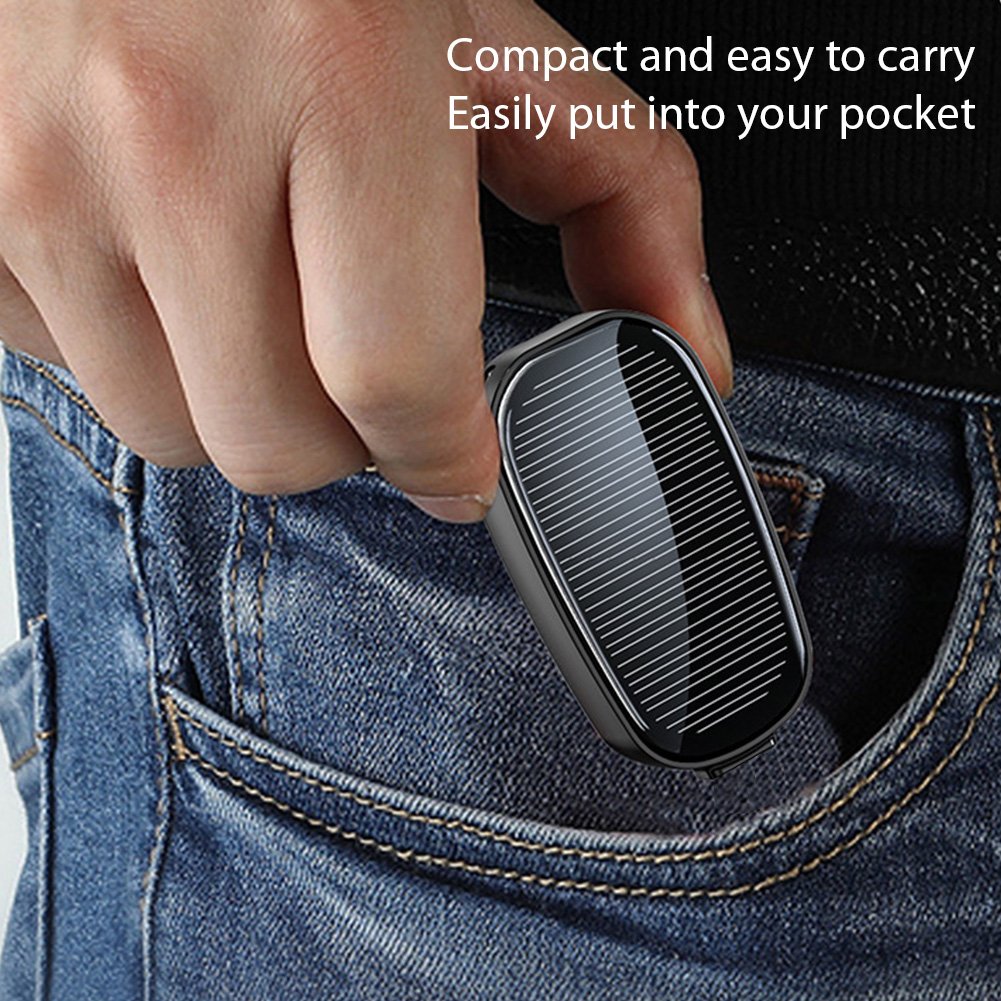1200mAh Solar Power Bank Portable Charging Poverbank External Battery Charger Fast Charging Powerbank Keychain For Phone TYPE C