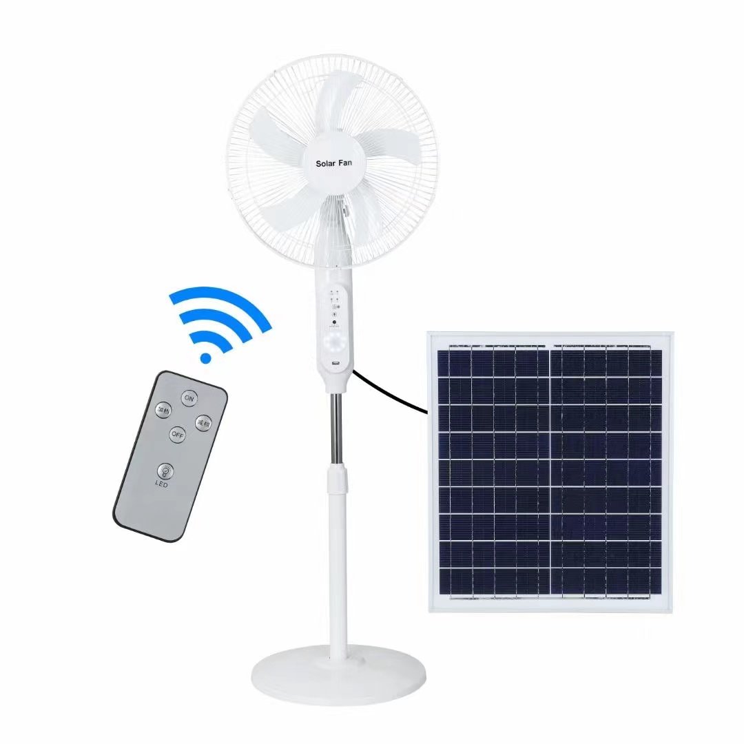 Home use 15W 25W 12 inch 16 inch solar electronic fan with solar panel charger solar fan