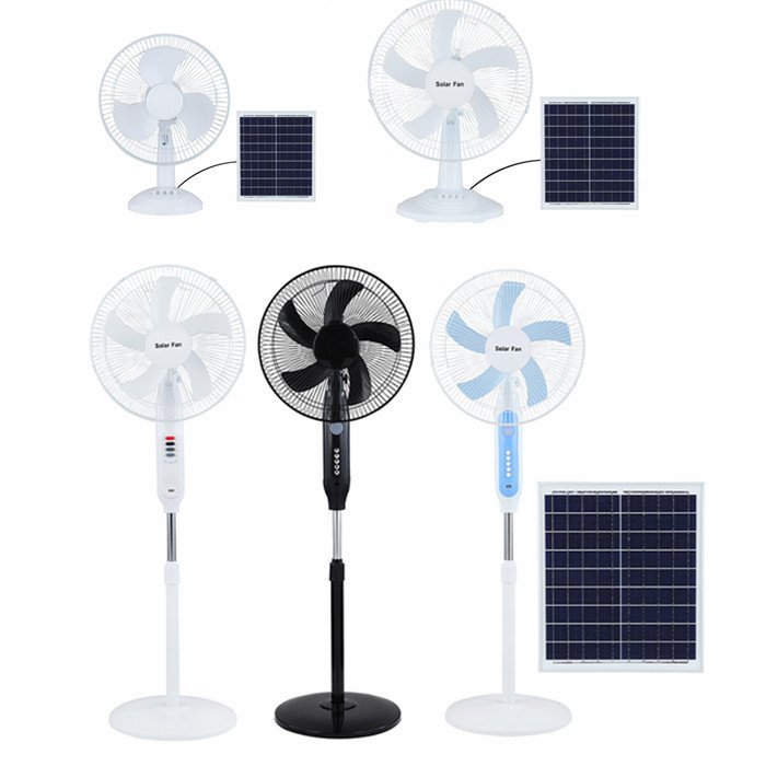 Home use 15W 25W 12 inch 16 inch solar electronic fan with solar panel charger solar fan