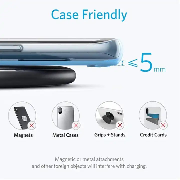 Wholesale new 5/10/15w wireless electric charger with led light for mobile phone 5/9V 2A Micflip power supply adapter