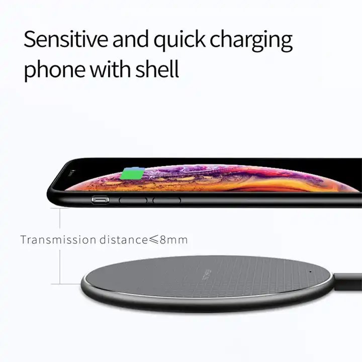 Wholesale new 5/10/15w wireless electric charger with led light for mobile phone 5/9V 2A Micflip power supply adapter