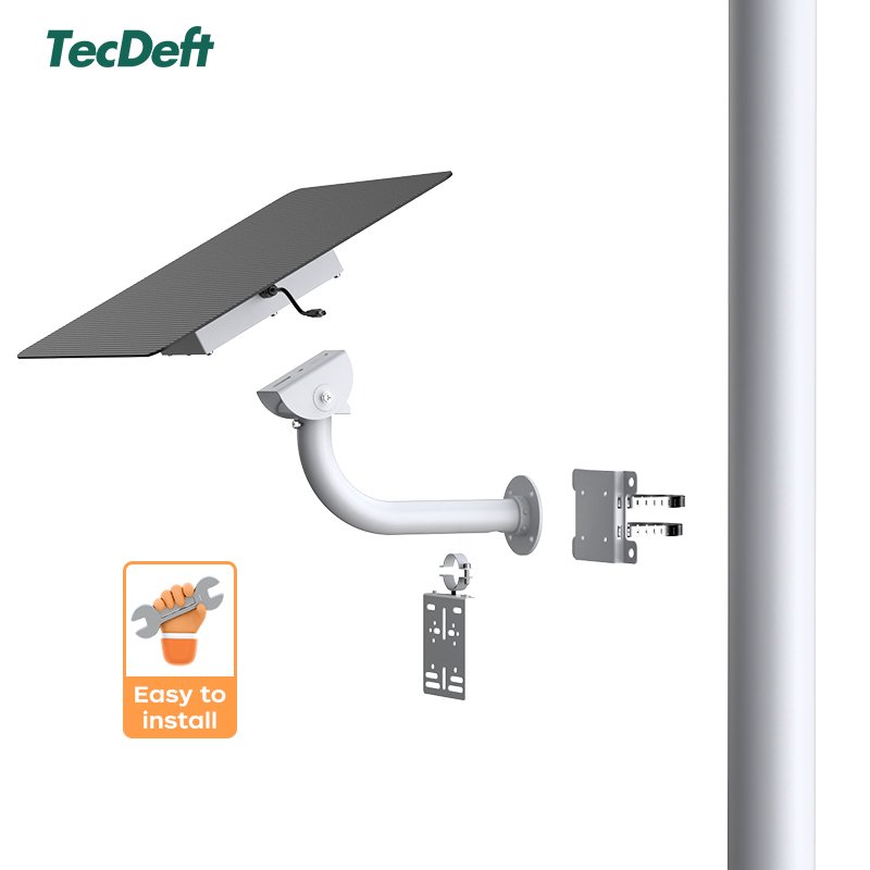 TecDeft Solar Energy System 5V/12V Voltage Output Waterproof 20W 30Ah Solar Panels With Battery PWM Solar Charge Controller