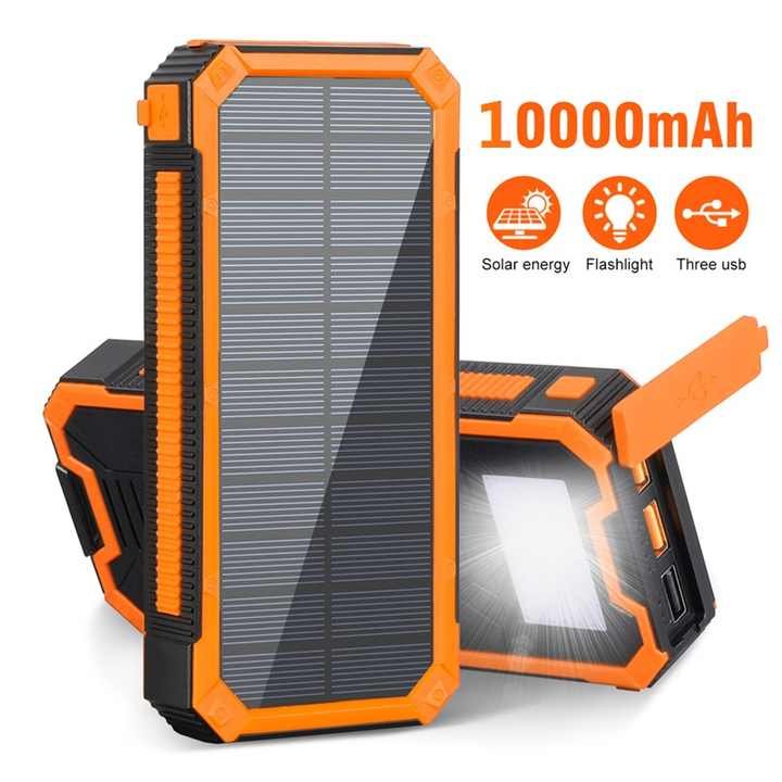 Sasum 10000mah solar power bank popular hot sale consumer electronics for outdoor charging trending products 2024 power bank
