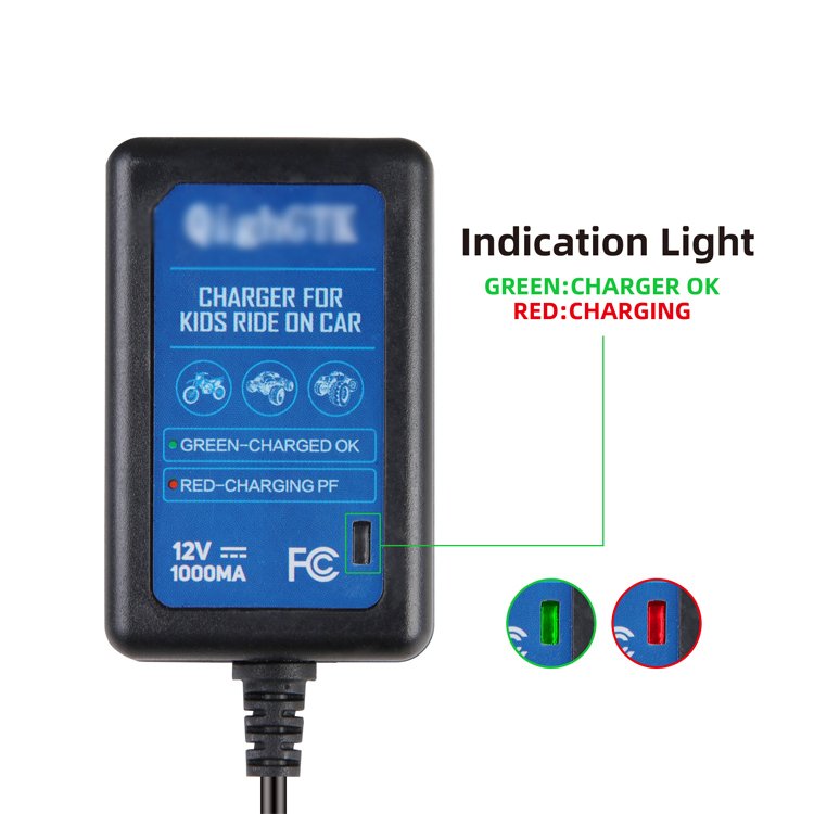 FCC CE Certified 6V 12V 24V OEM/ODM Charger Kids' Ride-on Car US/EU/UK Power Supply Charging Lead Acid Battery Toy Car Charger