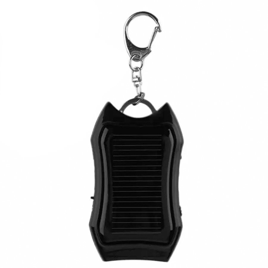 Universal Customized Solar Keychain Charger 1000mAh Mini Mobile Power Supply LED Flashlight USB Emergency Charging