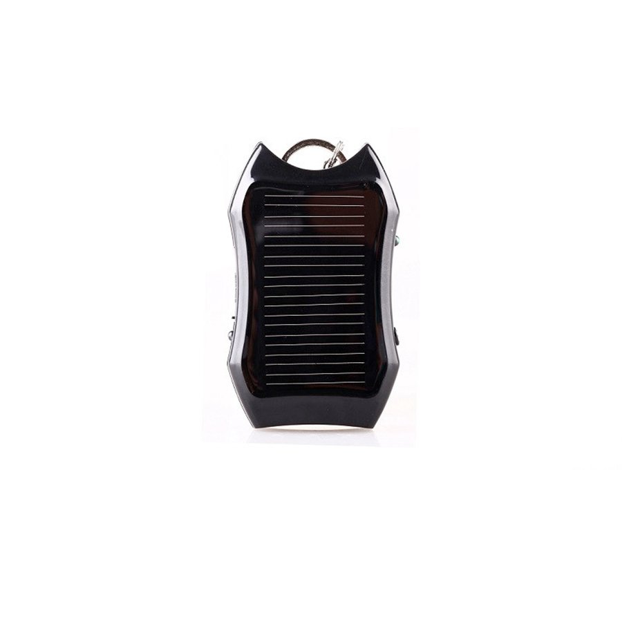 Universal Customized Solar Keychain Charger 1000mAh Mini Mobile Power Supply LED Flashlight USB Emergency Charging