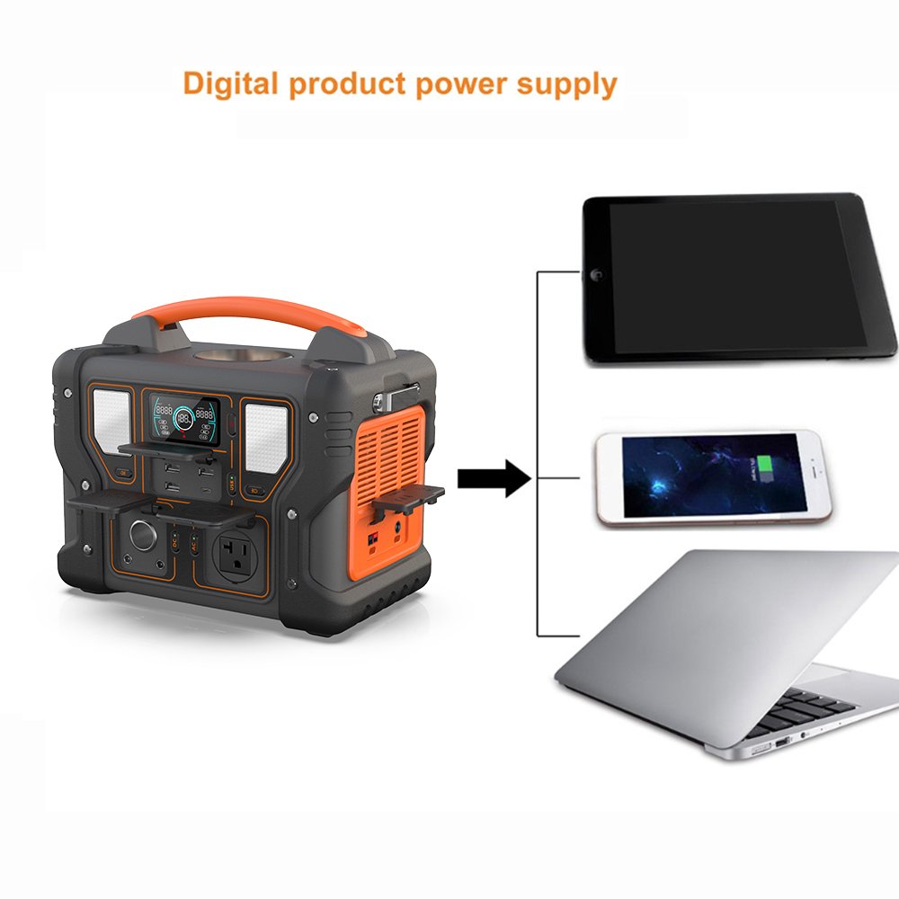 600w lithium battery storage power supply ac output solar energy generators portable travel power station for camping emergency