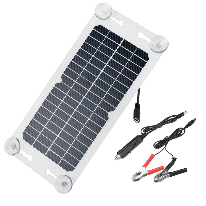 12V Solar Trickle Portable Power Solar Panel Car Battery Charger 12 Volt Waterproof Solar Battery Maintainer for Cars Charging