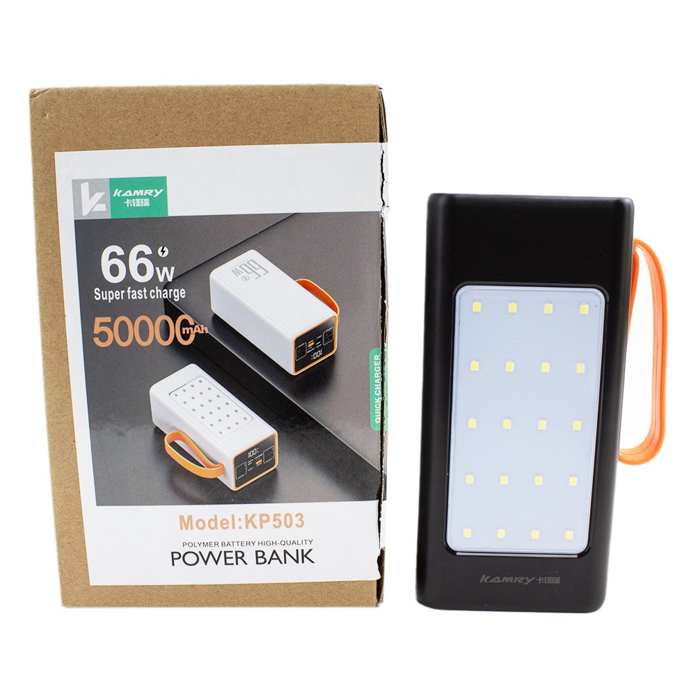 2024 New KP503 Portable charging bank 50000mAh Camping light Charging Bank LED display Large capacity travel charging Bank