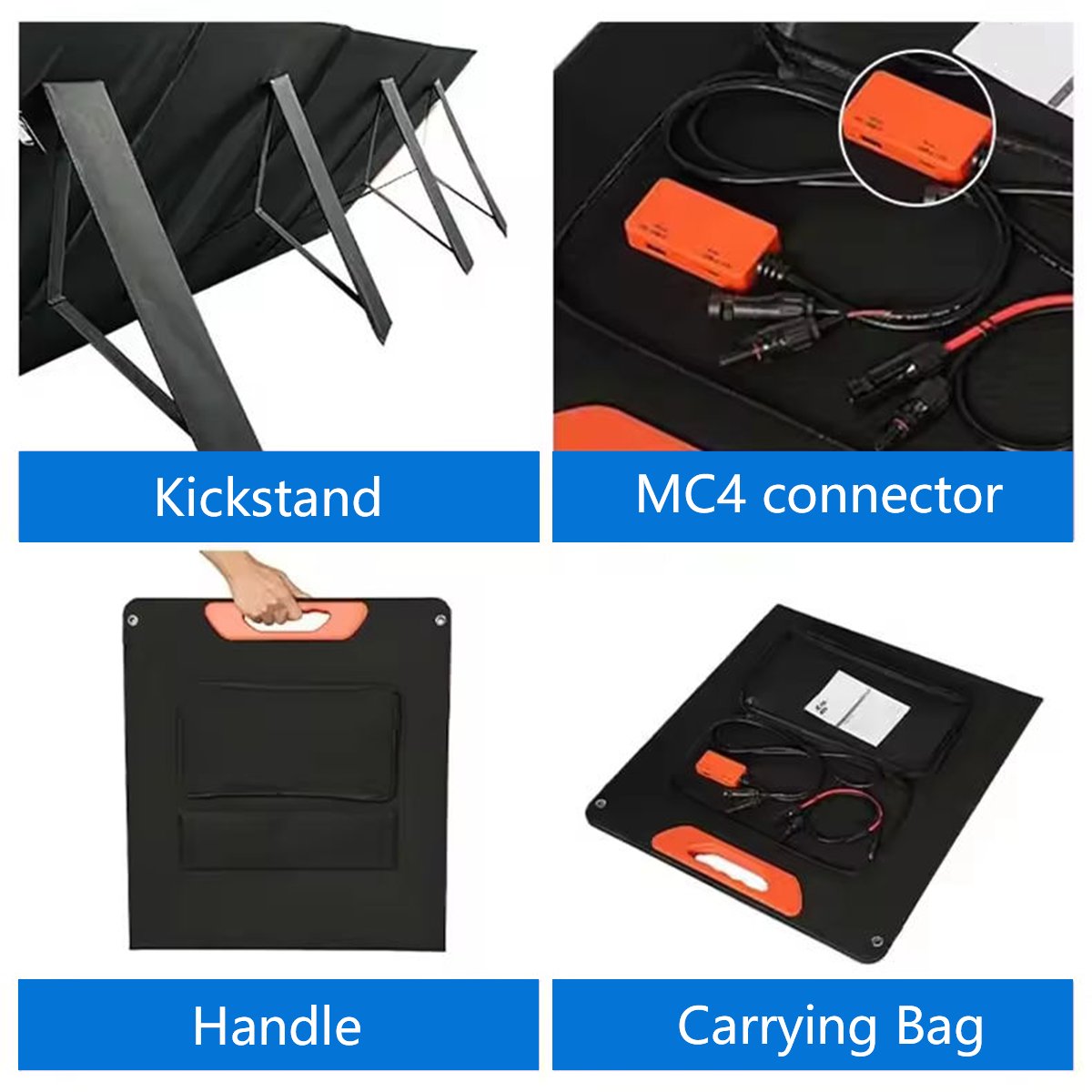 New Stock solar panels folding solar panel 200w Outdoor Portable Foldable solar panels For Portable solar System Charging
