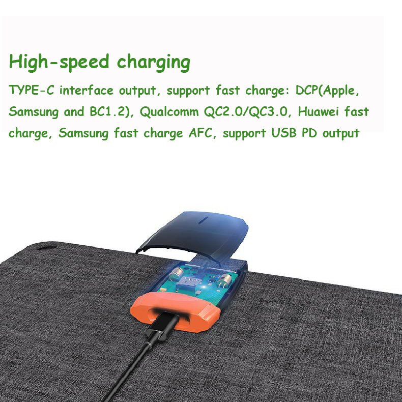 Foldable Solar Panel Waterproof 20W Portable Outdoor Power Solar Charger for Mobile Phone Laptop Power Bank