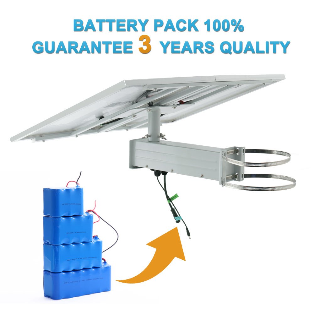 TecDeft Outdoor 12V lithium battery powered photovoltaic system 30w30v solar monitoring power supply system for 4G routers