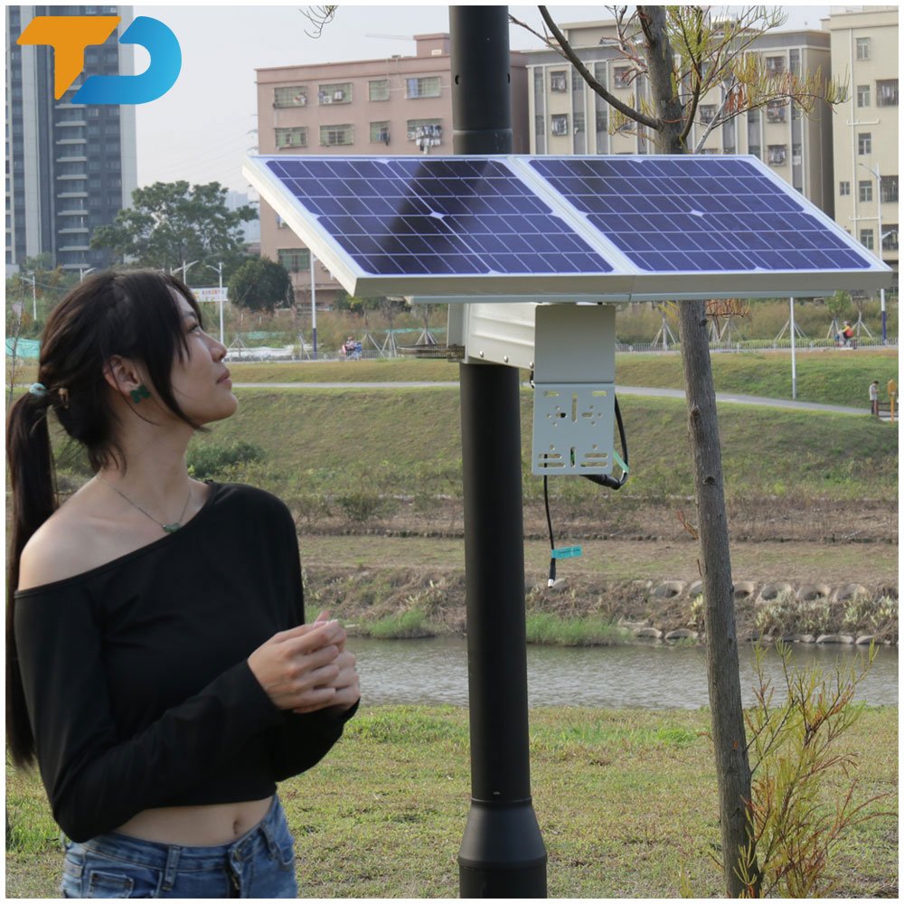 TecDeft Outdoor 12V lithium battery powered photovoltaic system 30w30v solar monitoring power supply system for 4G routers