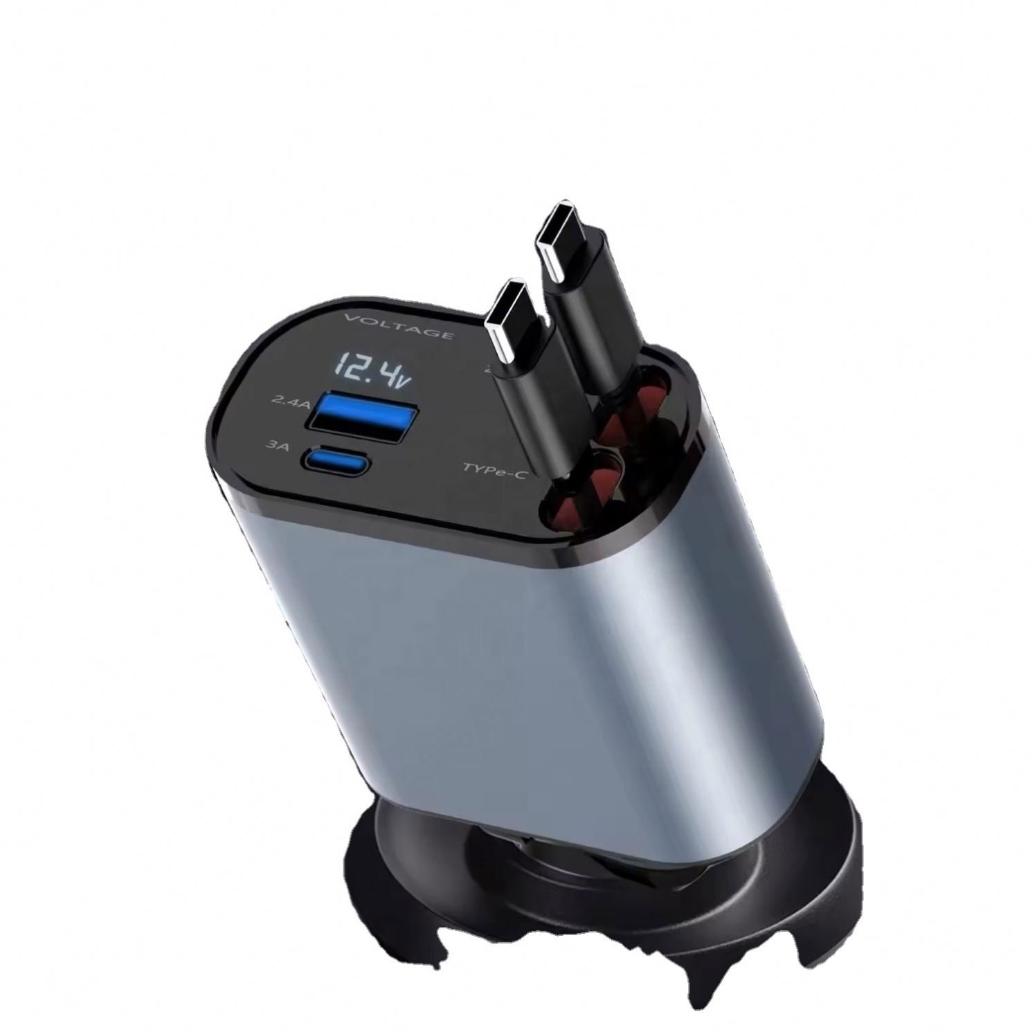 100W 4 in 1 Multi -function Fast Car Phone Charger Retractable Car charger car solar charger for all mobile phone
