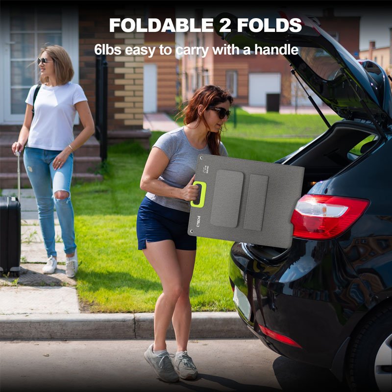 local warehouse multifunctional high convert rate ultrathin hiking folding 24v quick charge solar panel charger 60w