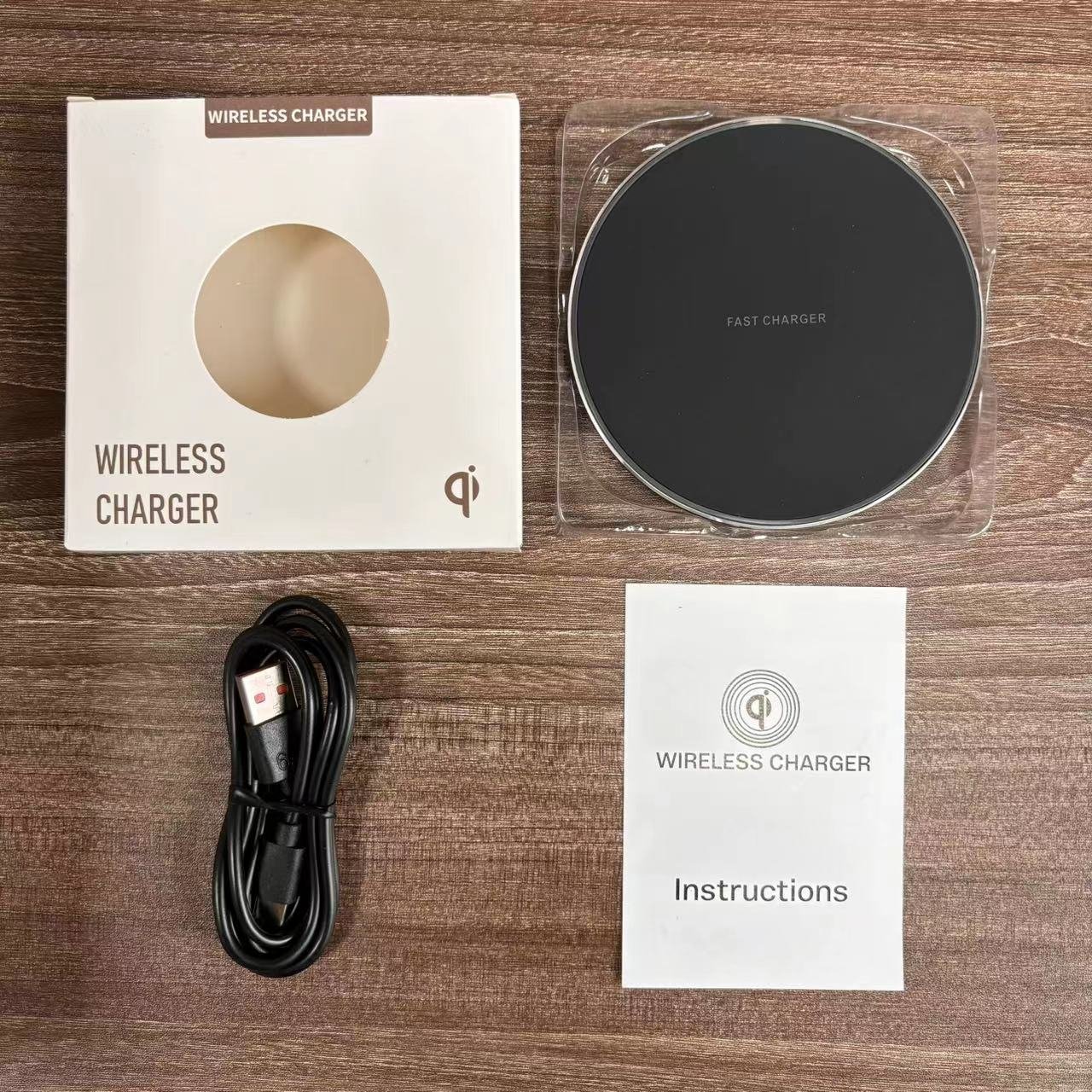 Jmax Trending 2024 Best 15W Portable Qi Wireless Charger Pad LED Light Fast Charging Wireless Mobile Phone Charger for iPhone
