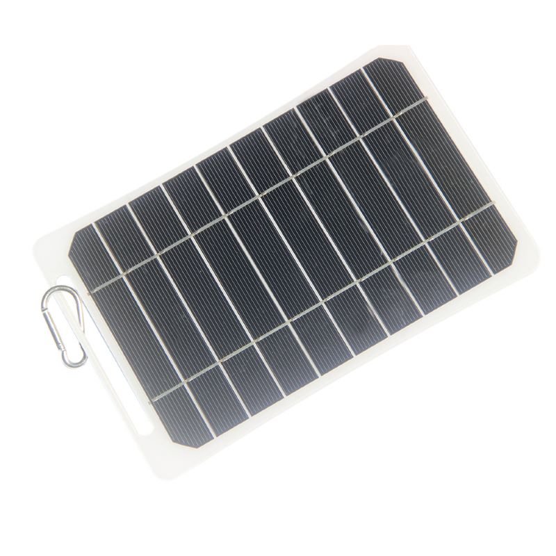 BUHESHUI Portable Outdoor Safe Solar Panel Charger 5W 5V Compatible Solar Cell Phone Charger Semi-Flexible Solar Panel Charger