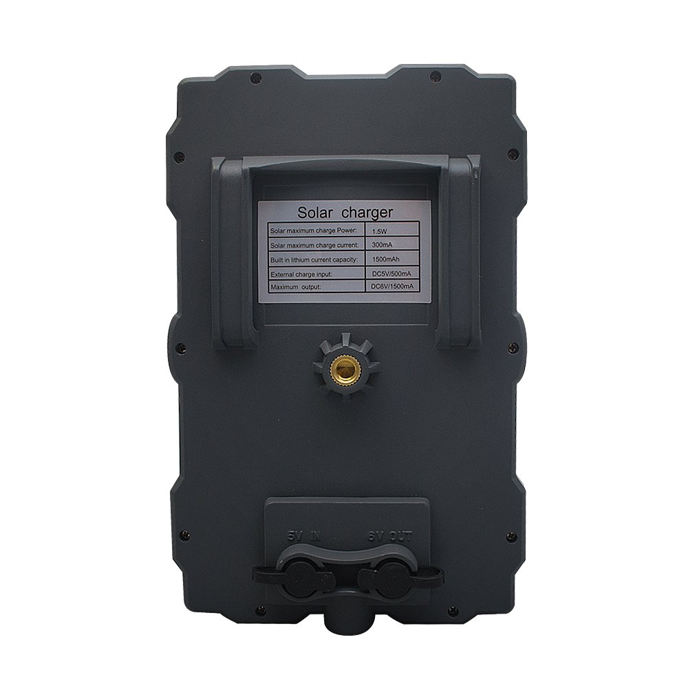 CE ROHS FCC Portable IP56 waterproof solar panel 1.5W 1700mAh charger for trail hunting camera