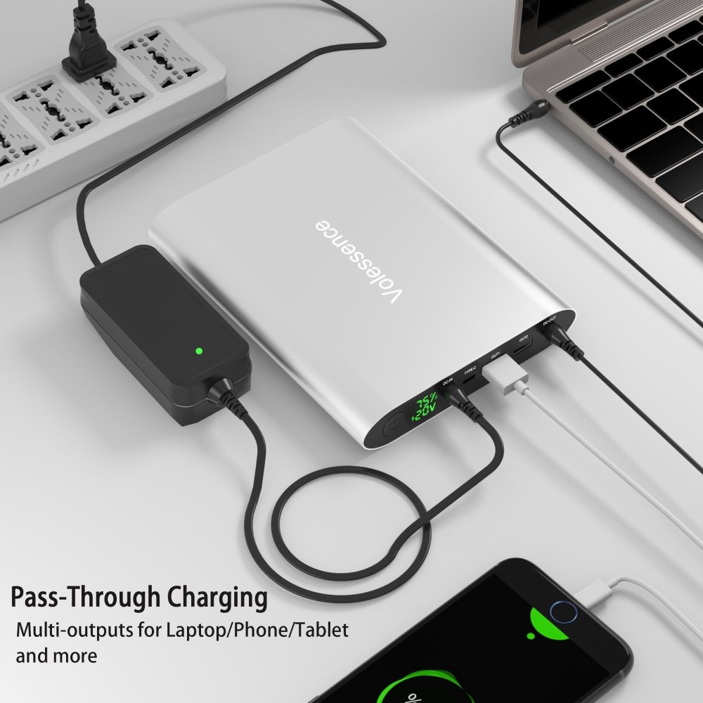 NEJIFU new USB-C power bank 5v 8.4v 9v 12v 16v 19v 20v laptop battery charger for USB-C laptops