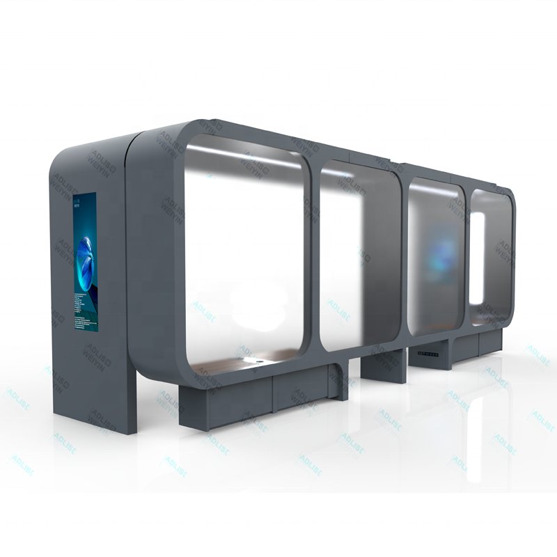 Solar Bus Shelter High Quality Stainless Steel Modern Multi Functional Smart Bus Stop