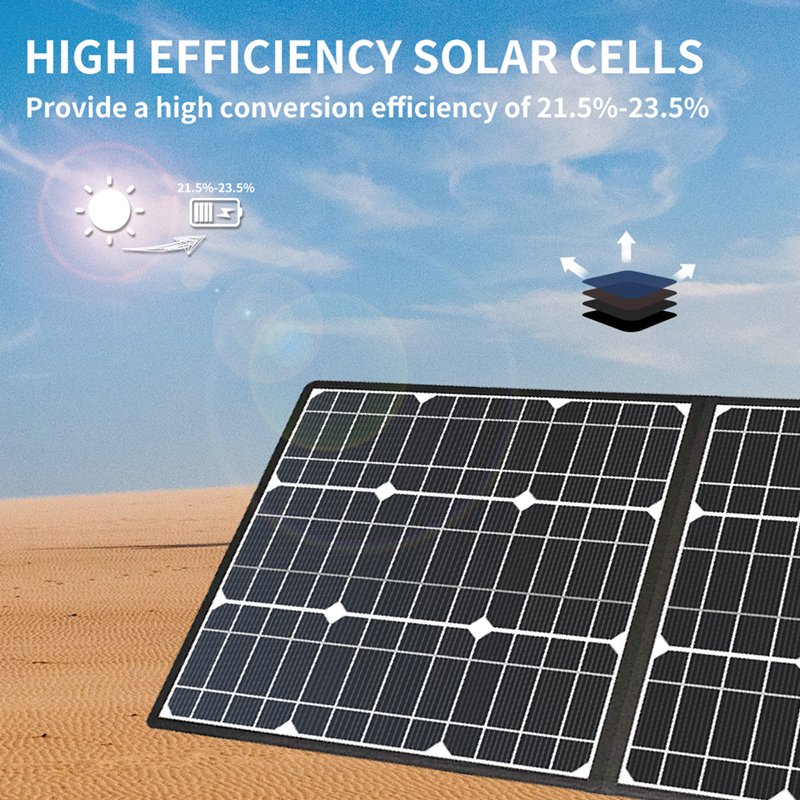 Monocrystalline 50W Solar Charger Charging Outdoor Camping 50w Folding Foldable Portable Solar Panels for Mobile Cell Phone
