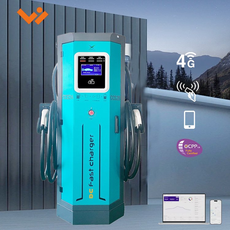 Home Commercial Car DC Charger 120kw CCS2 CCS1 CHADeMo Solar EV Charging Station For Electric Cars