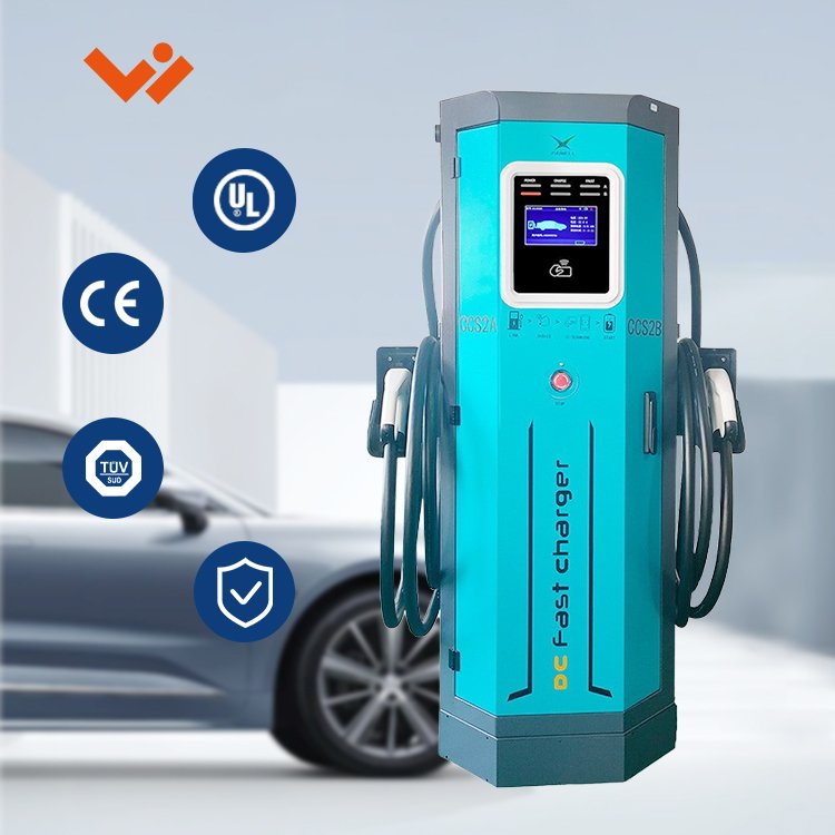 Home Commercial Car DC Charger 120kw CCS2 CCS1 CHADeMo Solar EV Charging Station For Electric Cars