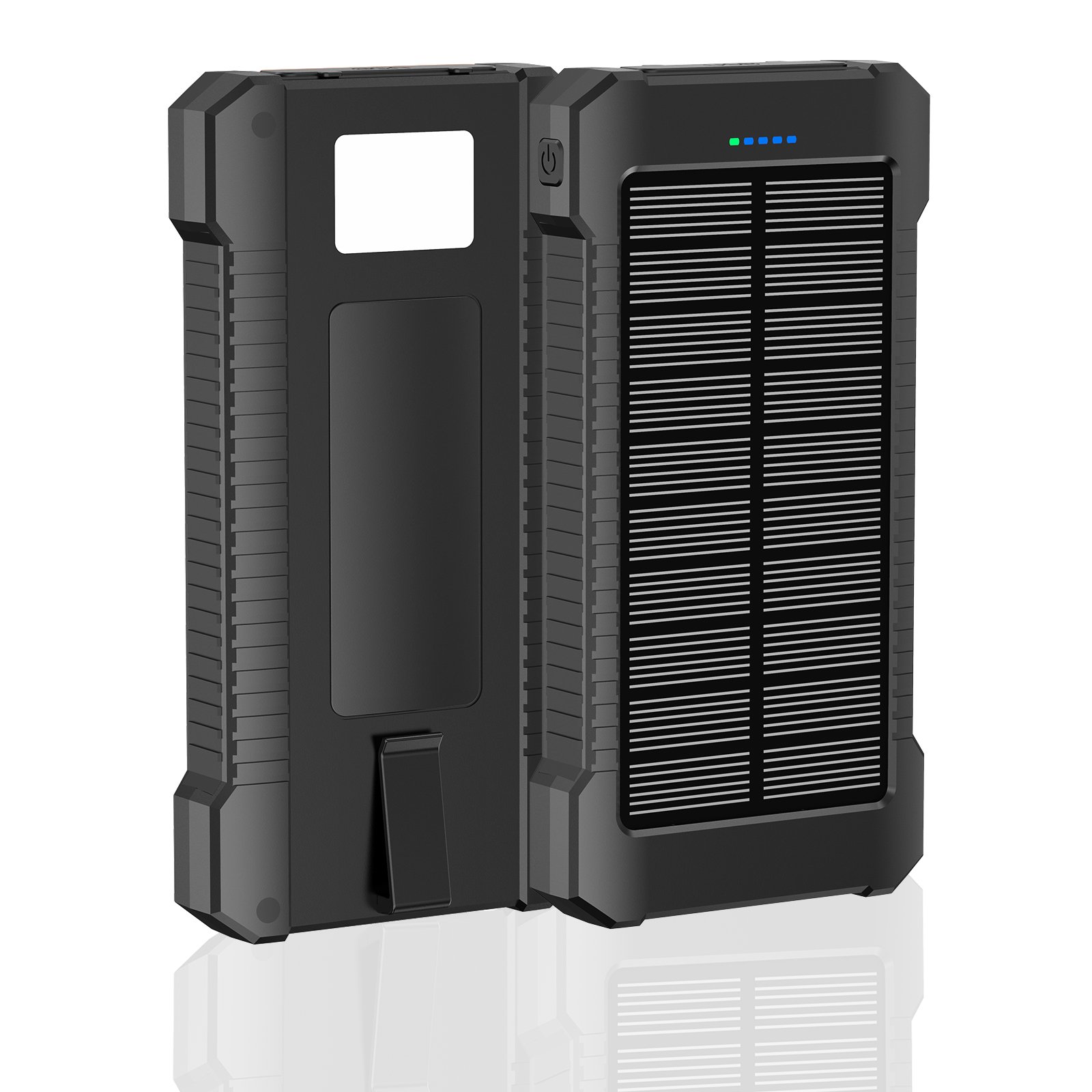 Solar Charger Power Bank Dual USB Power Bank 20000mAh Waterproof Battery Charger Portable power banks Solar Panel with LED Light