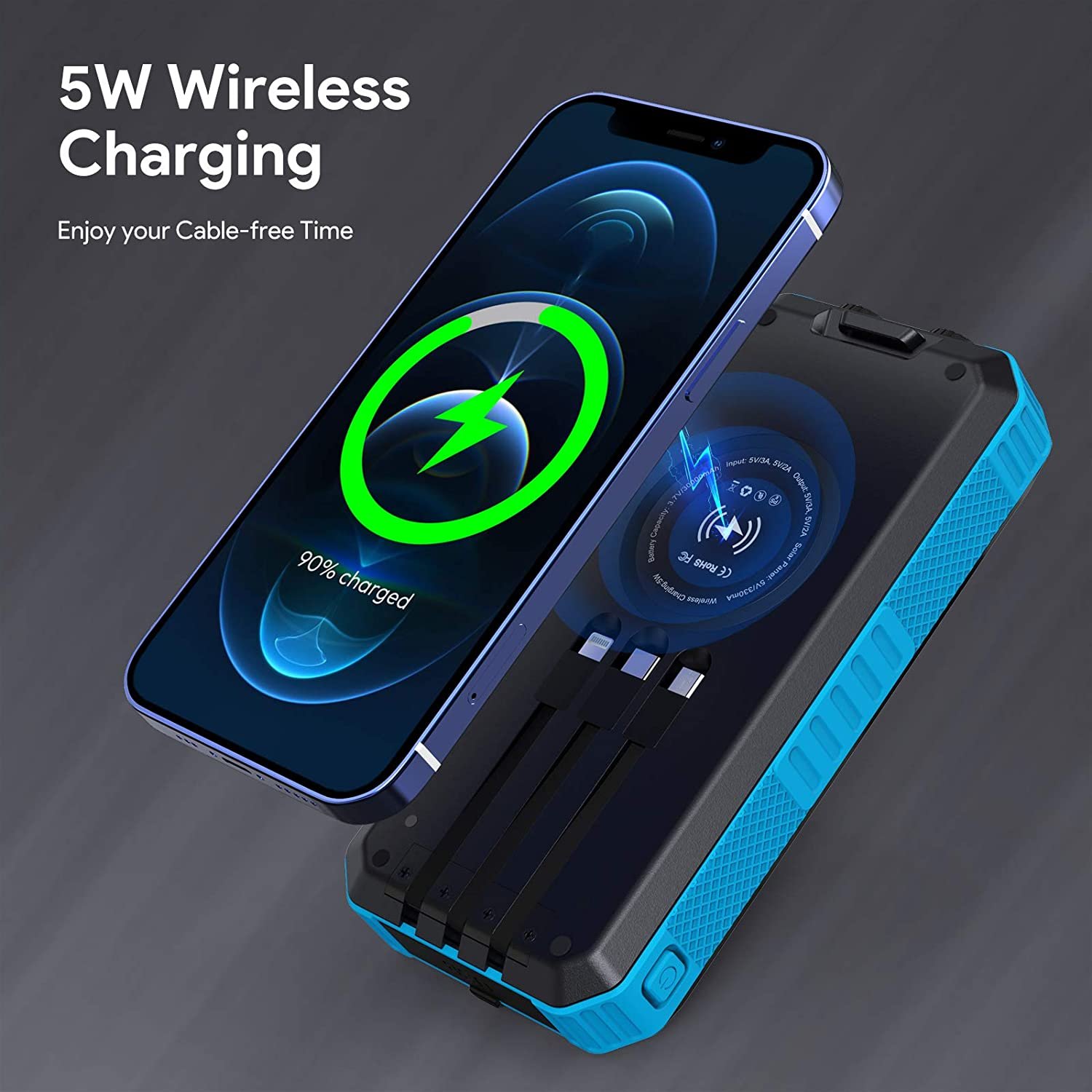 Charger 30000mah Waterproof Solar Power Bank Mobile Powerbank Solar Energy Power Banks For Mobile Phone