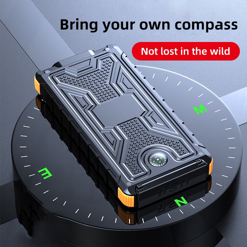 2023 New Products Solar Power Bank Hot Trending 10000mAh Double USB Ultra Slim Electronics Portable Charge Flashlight