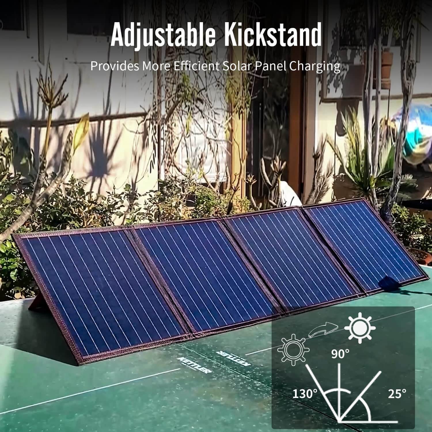 Folding 100 watt easy carry solar energy charger cell camping kit portable solar panel
