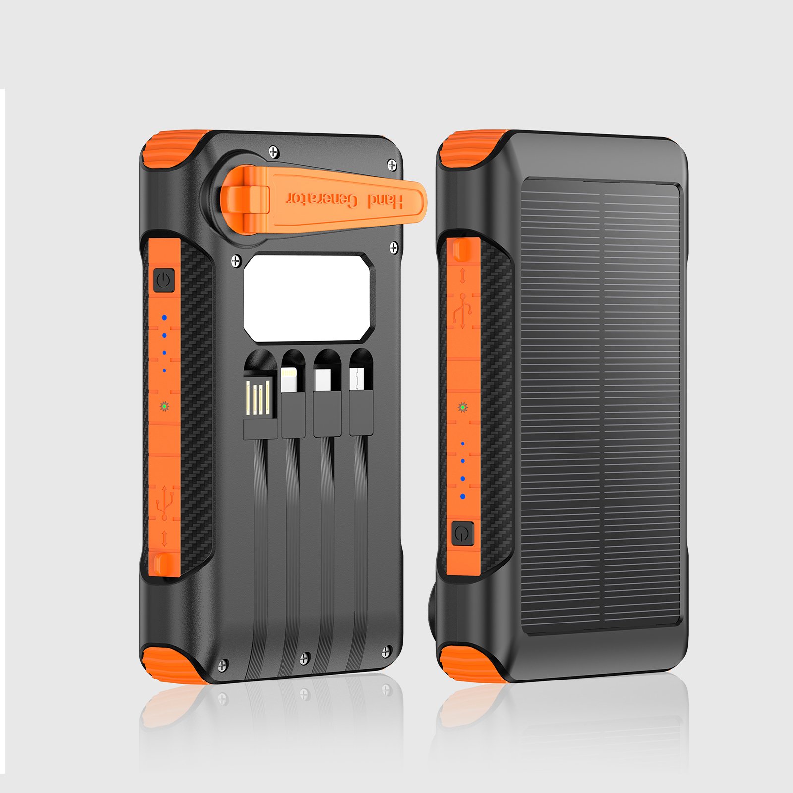 Wholesale Custom Solar Powerbank 20000mah Portable Solar Phone Charger Solar Power Bank with Concealed Phone Holder