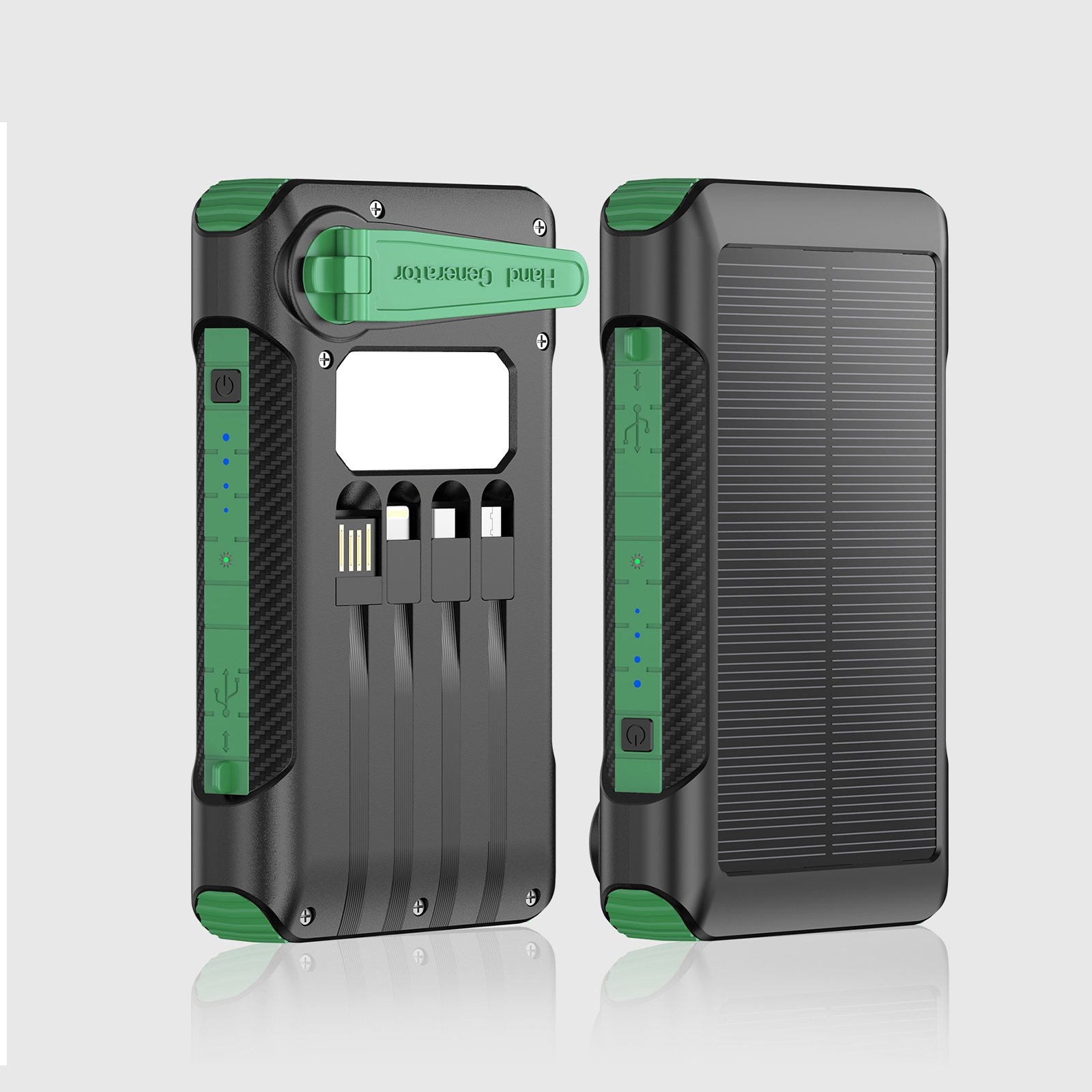 Wholesale Custom Solar Powerbank 20000mah Portable Solar Phone Charger Solar Power Bank with Concealed Phone Holder