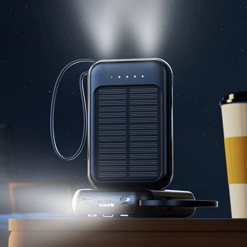 Newest Portable Charger 20000mah Mini Power Bank Fast Charging Power Banks With Led Display Built-in Cables Powerbank For Phones