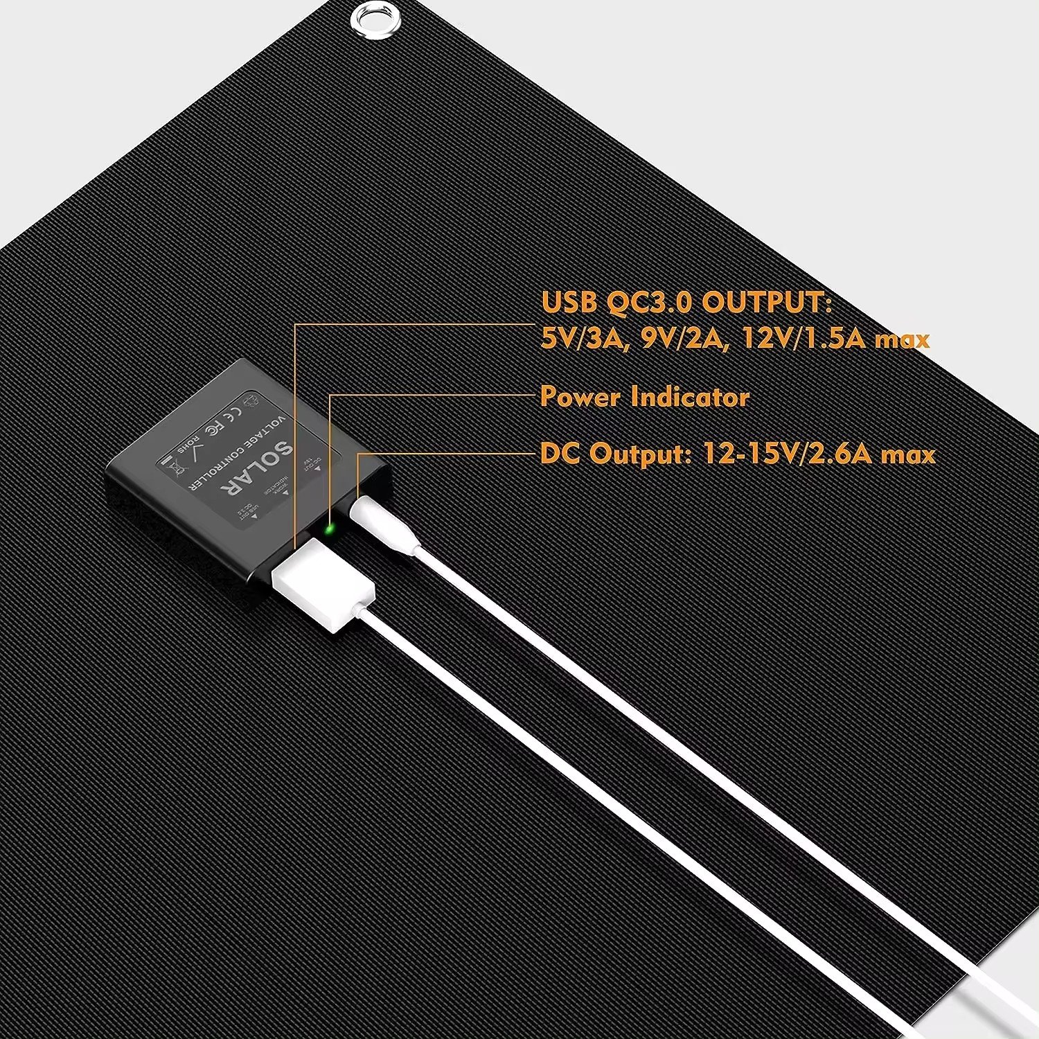 Mono Silicon 40W Foldable Solar Panel Charger 5V USB Ports Portable Solar Charger for mobile Phone, Power Bank 40W 12V 15V