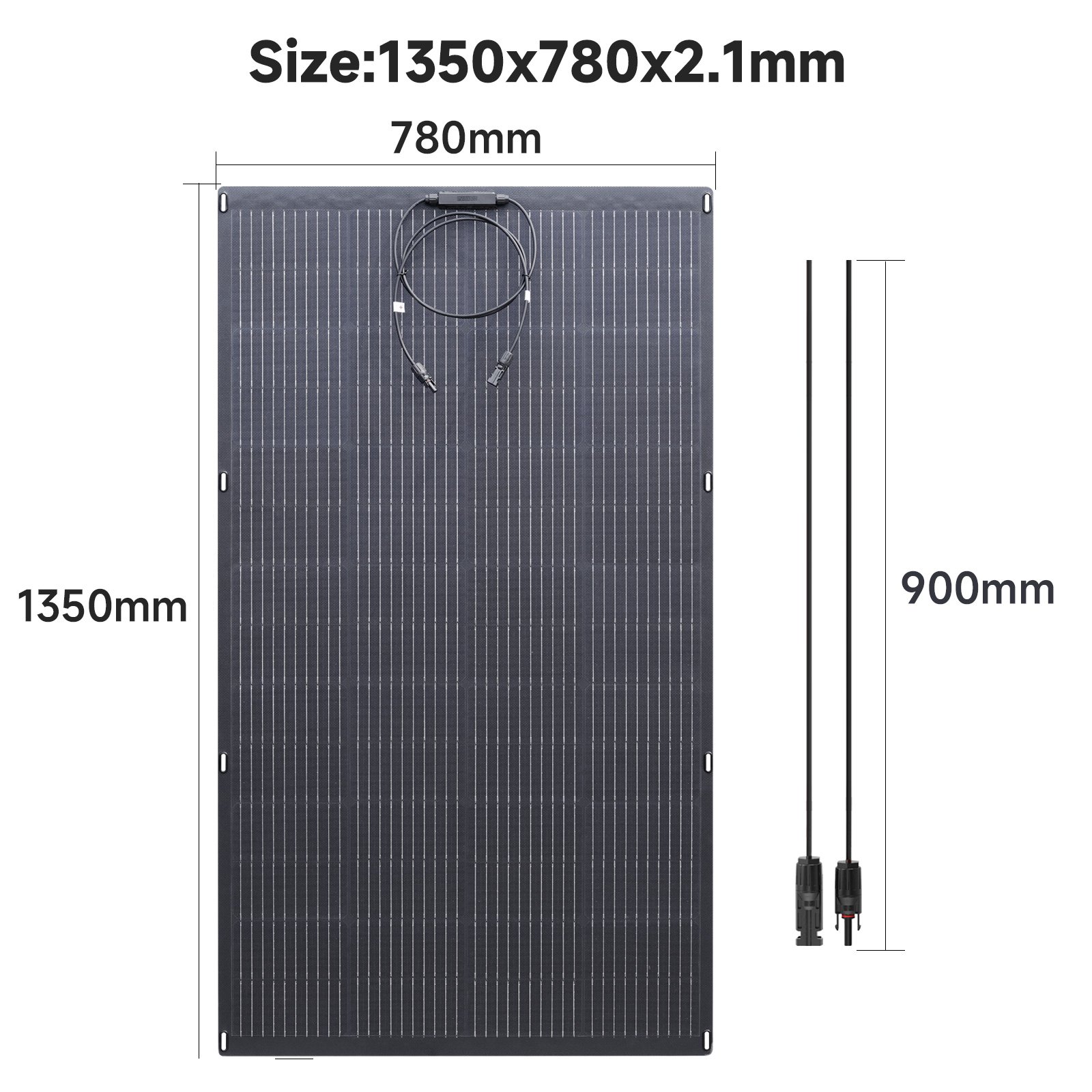 ALLPOWERS 200W Solar Panel with 25% High Efficiency Flexible Solar Panel For Outdoor Mono Lightweight Solar Cell Kit